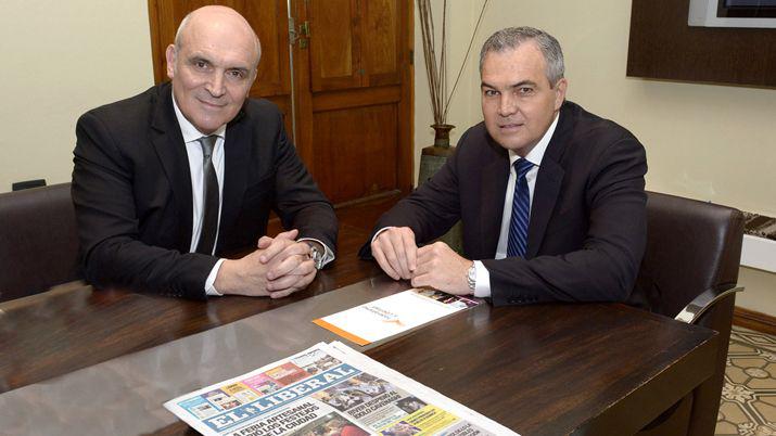 Joseacute Luis Espert analizoacute la economiacutea del paiacutes en visita al director de EL LIBERAL