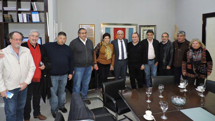 Neder recibió a Héctor Daer que llegó para el plenario de la CGT