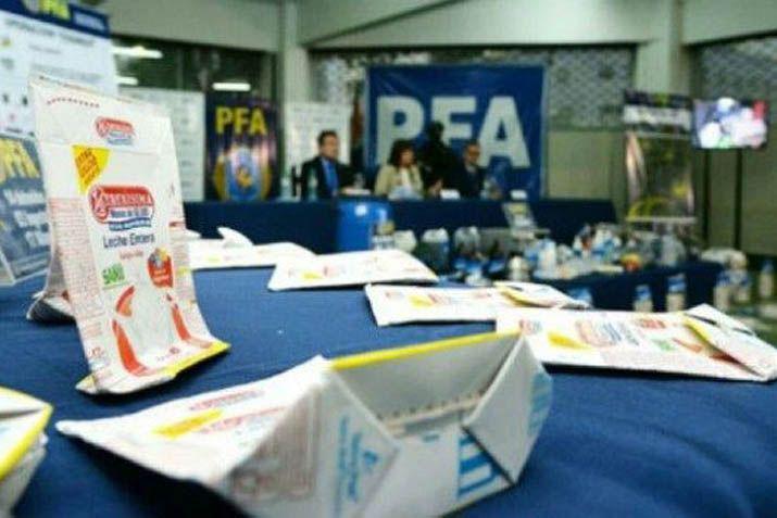 Los delincuentes ocultaban la droga en cajas de leche