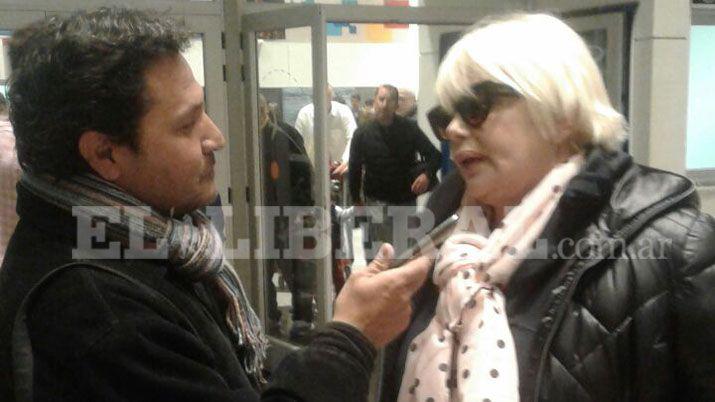 En contacto con EL LIBERAL �nico medio en el aeropuerto Carmen Barbieri indicó sentirse feliz de regresar a Las Termas