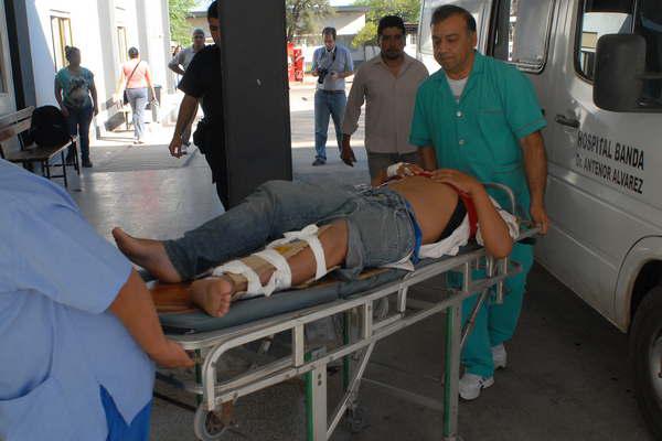 El motociclista terminó en el Regional