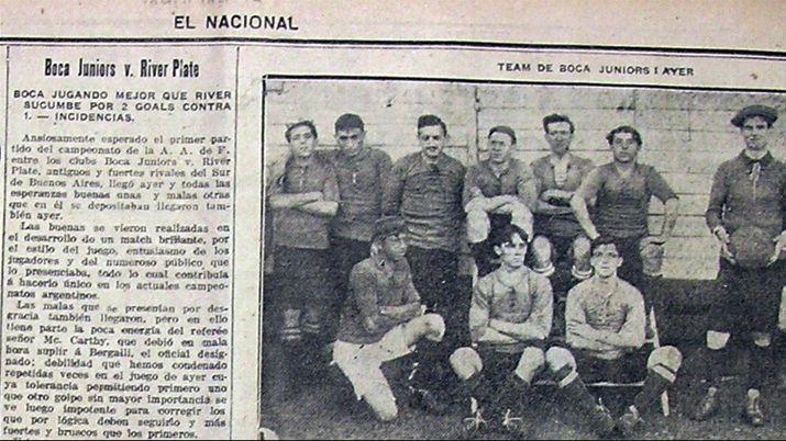 Hace 105 antildeos Boca estaba en la B y ascendiacutea por escritorio