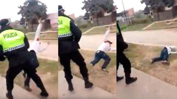 Desafioacute a un policiacutea tucumano y lo durmieron de una pintildea