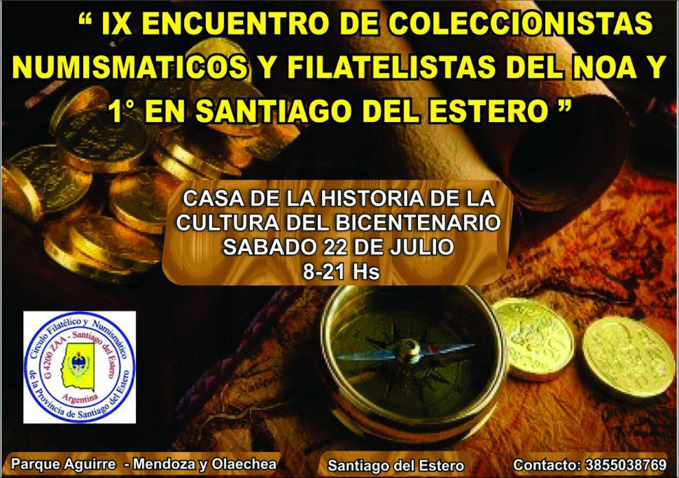 IX Encuentro de coleccionistas numismaacuteticos y filatelistas del NOA