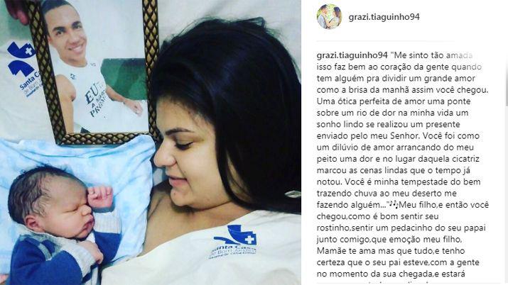 Nacioacute el hijo de Thiaguinho jugador del Chapecoense que murioacute en el accidente