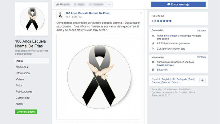 Uno de los mensajes publicados