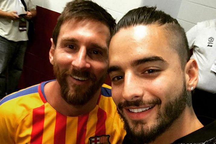  Maluma y su selfie con Messi