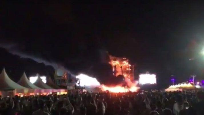 Pnico en Barcelona por un incendio durante el festival Tomorrowland