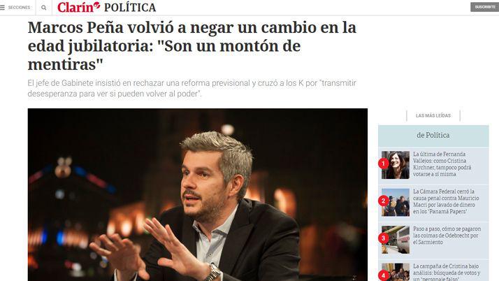 Medios nacionales se hicieron eco de las declaraciones de Marcos Pentildea a EL LIBERAL