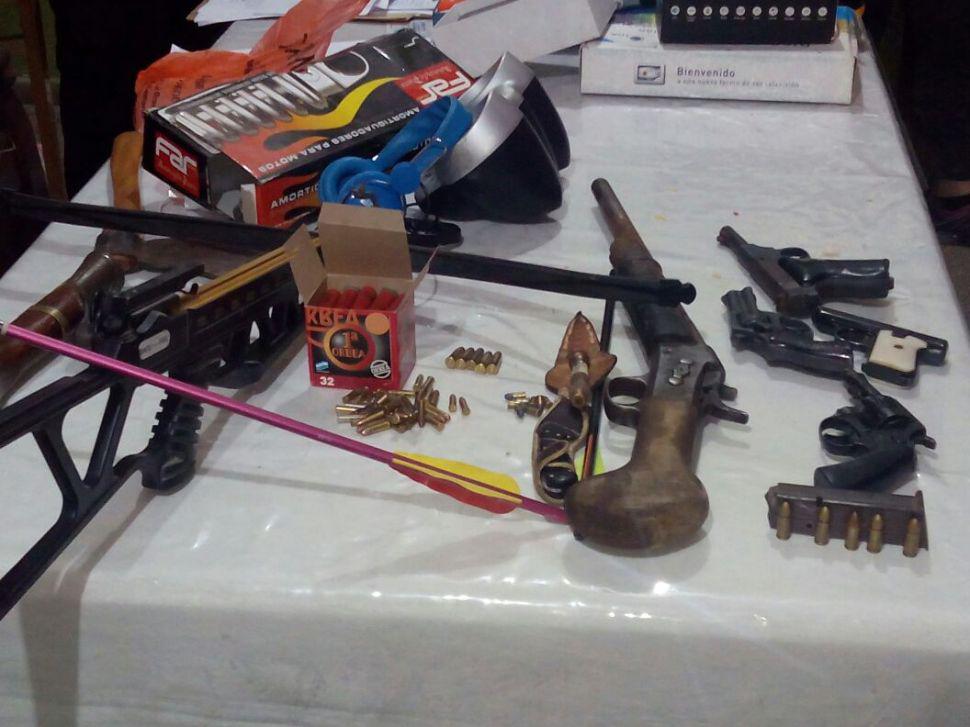 Las armas secuestradas