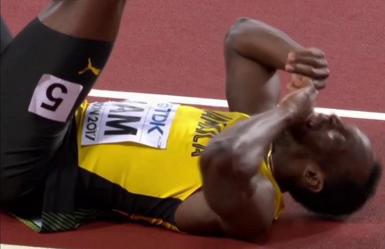Usain Bolt se lesionoacute y no terminoacute su uacuteltima carrera