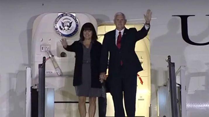Mike Pence vicepresidente de Estados Unidos estaacute en la Argentina
