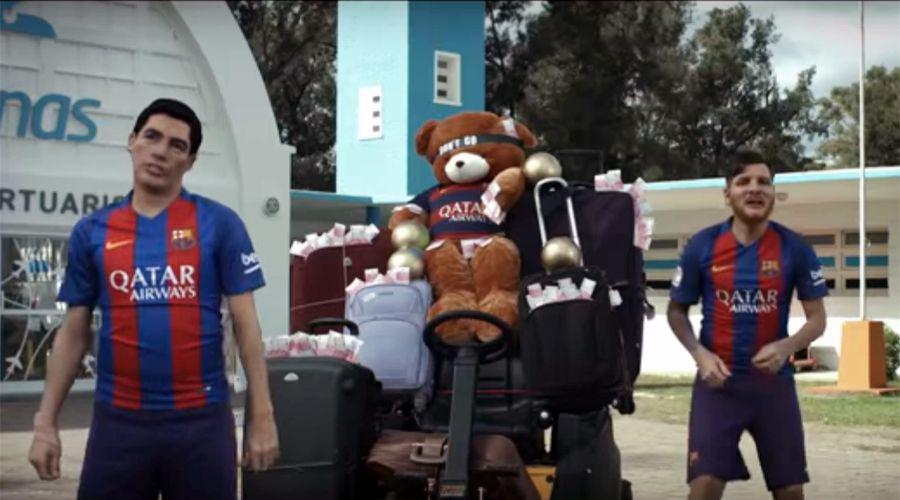 Martiacuten Bossi y su versioacuten de la despedida de Messi y Suaacuterez a Neymar