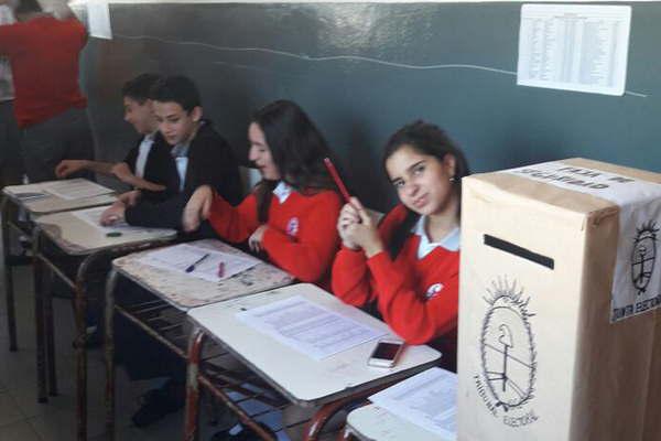 Alumnos del Mater Dei aprenden con un simulacro de elecciones