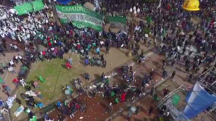 Hubo violentos incidentes durante la marcha de la CGT
