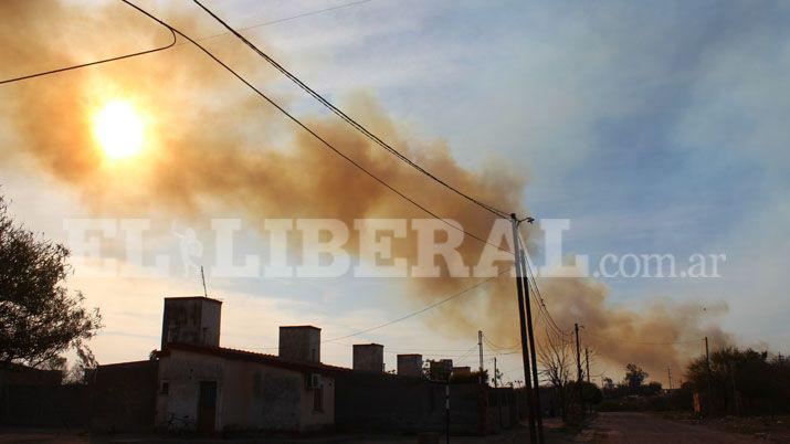 Clodomira- la quema de pastizales causó temor entre los vecinos