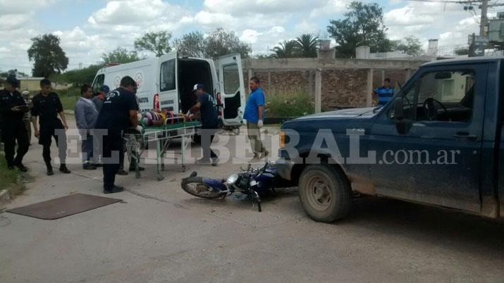Ojo de Agua- policía cordobés en grave estado al chocar con su moto