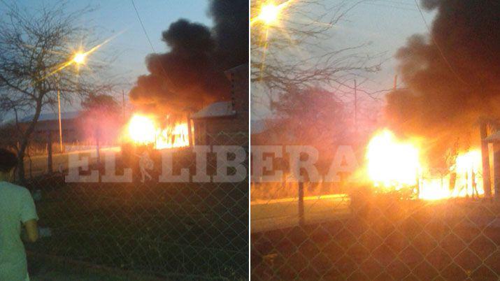 Pavoroso incendio de un colectivo de Ersa