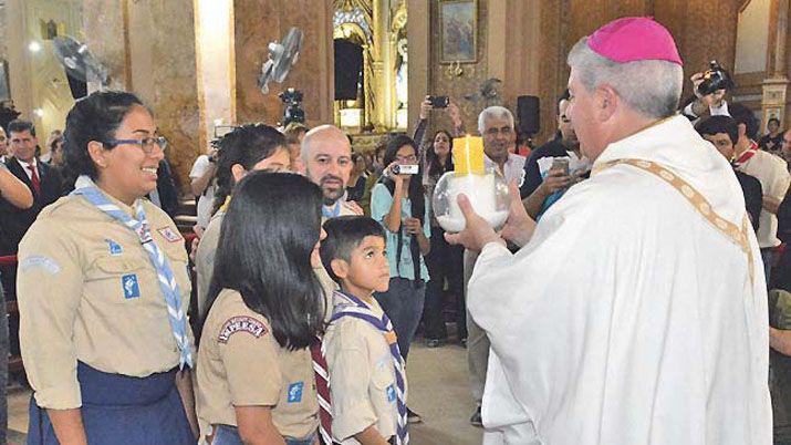 Los grupos scouts de nuestra ciudad tuvieron una presencia
importante durante la celebración