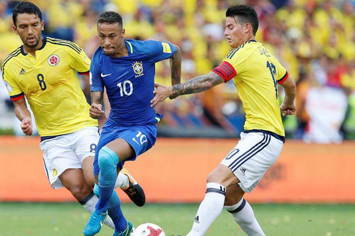 Colombia reaccionó y empató ante Brasil