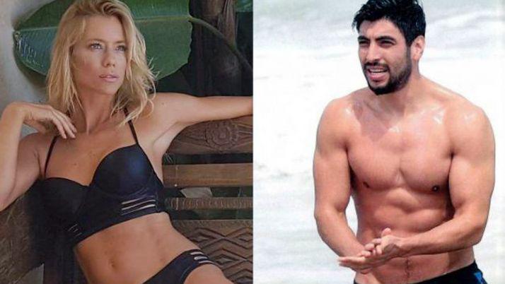 Nicole Neumann y Facundo Moyano juntos en el partido de Argentina - Venezuela