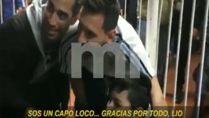 El gesto de Messi con un nene en silla de ruedas