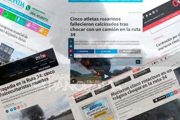 La noticia del accidente de los atletas recorrioacute el paiacutes en los principales portales