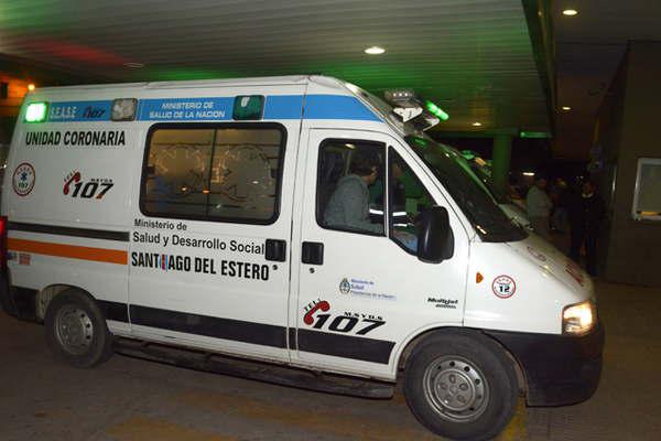 Fue internado de urgencia