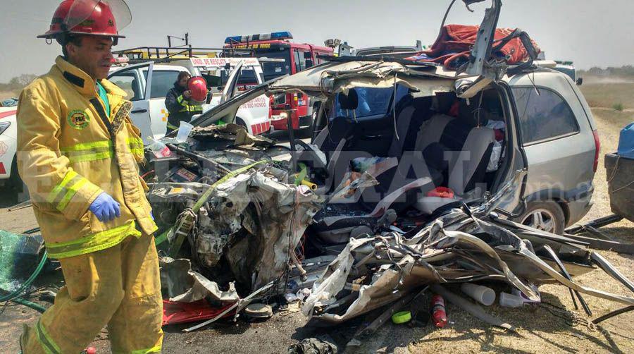 Miraacute coacutemo quedaron los vehiacuteculos luego del choque frontal en Ruta 9