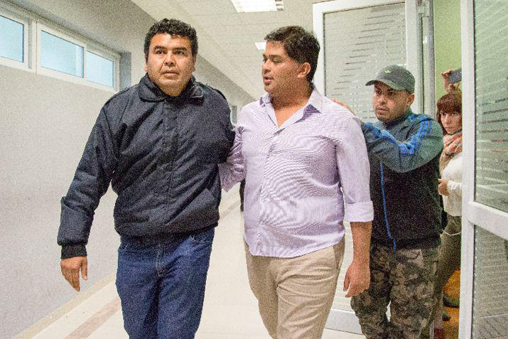 El diputado provincial de la UCR-Cambiemos Jaime Díaz ya detenido y trasladado por el personal policial
