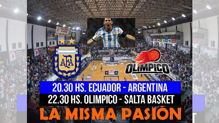 Olímpico retrasó su partido por el encuentro de Argentina en Ecuador