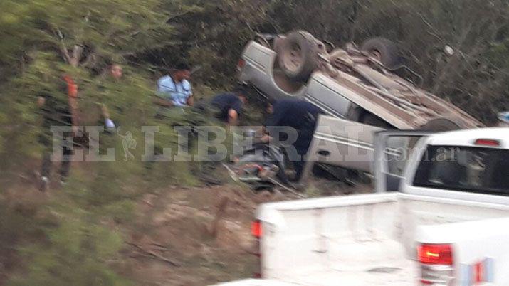 Ruta 13- volcoacute con su camioneta y perdioacute la vida