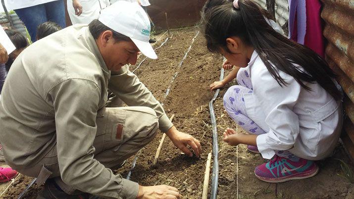 Dictan capacitacioacuten en riego por goteo a la comunidad escolar para huerta escolar