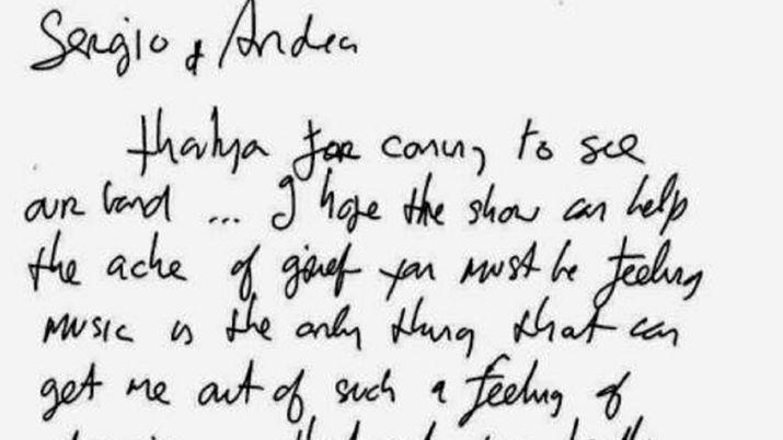 La emotiva carta de Bono a la familia de Santiago Maldonado