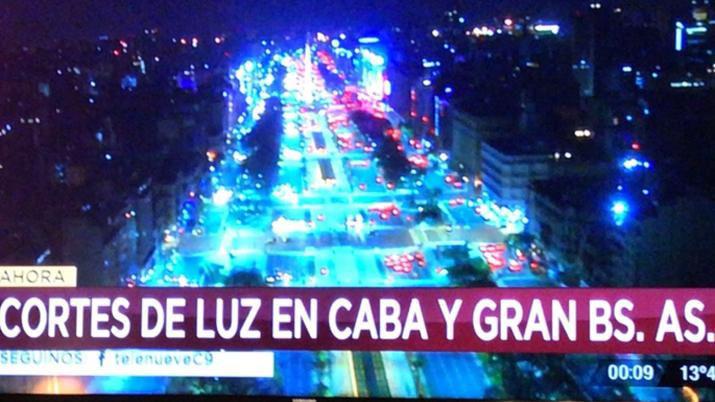 Un gran apagoacuten afectaba a Capital Federal y Gran Buenos Aires
