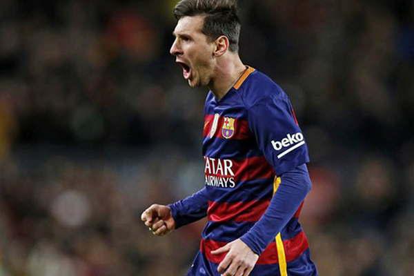 Messi marcoacute en la victoria de Barcelona  