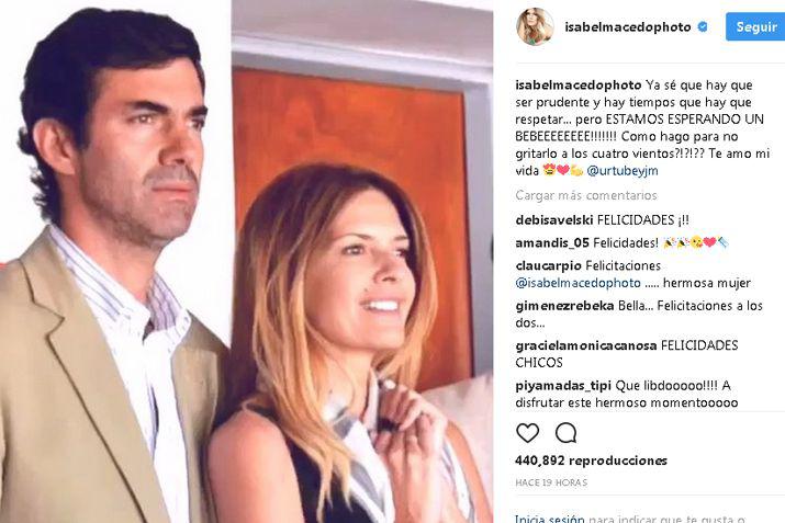 Isabel Macedo espera un bebé junto a Juan Manuel Urtubey
