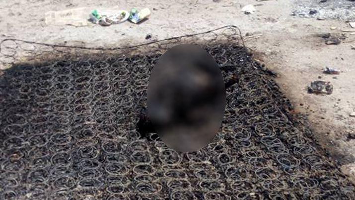 Repudio en Facebook por fotos de un perrito calcinado