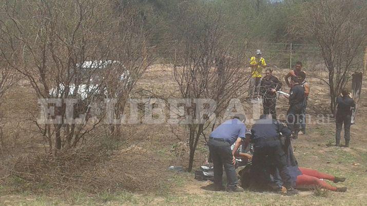 Fuerte vuelco en la ruta 89 dejoacute cuatro heridos