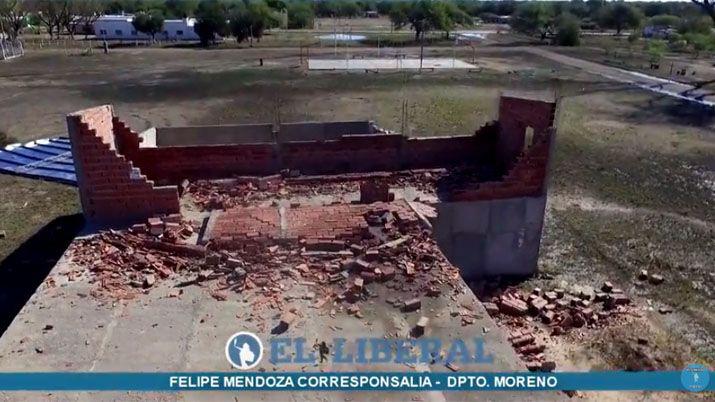 Impactante- asiacute quedoacute Otumpa tras diez minutos de viento y granizo