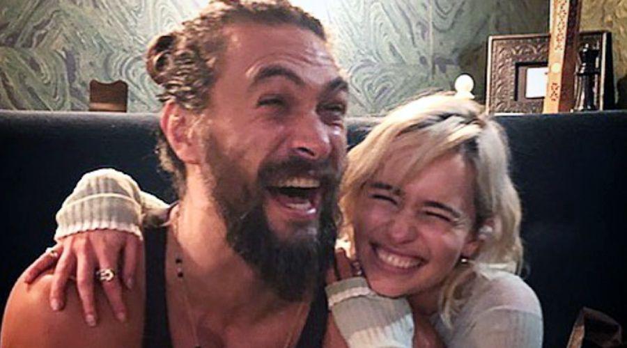Game of Thrones- El reencuentro de Emilia Clarke y Jason Momoa