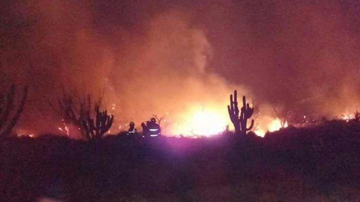 Un incendio en Atamisqui causoacute temor entre los lugarentildeos
