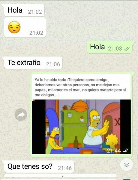 Cortoacute con su novio con frases de Los Simpsons y se volvioacute viral