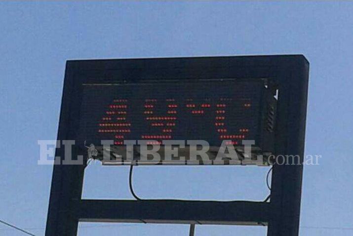 A las 16 la temperatura en Sumampa era de 49