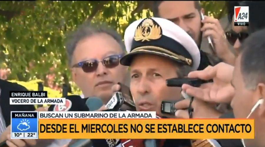 Enrique Balbi- Auacuten no pudimos contactar al submarino