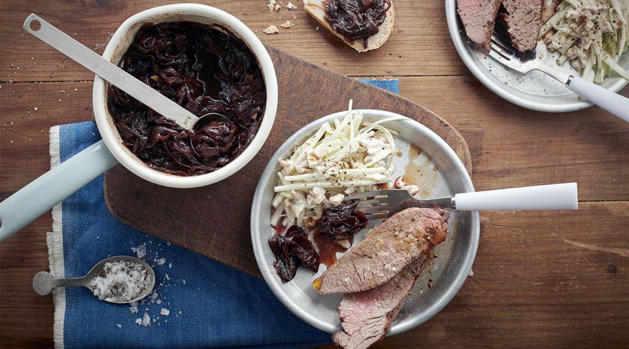 Cebollas caramelizadas para acompantildear tu carne este finde