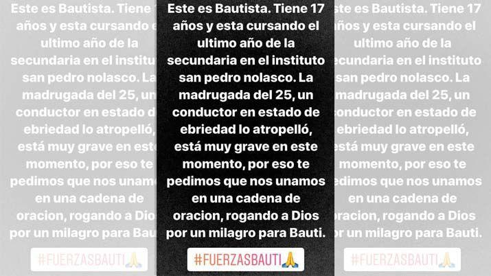 Bautista Aguumlero estaacute delicado y familiares rezan por eacutel