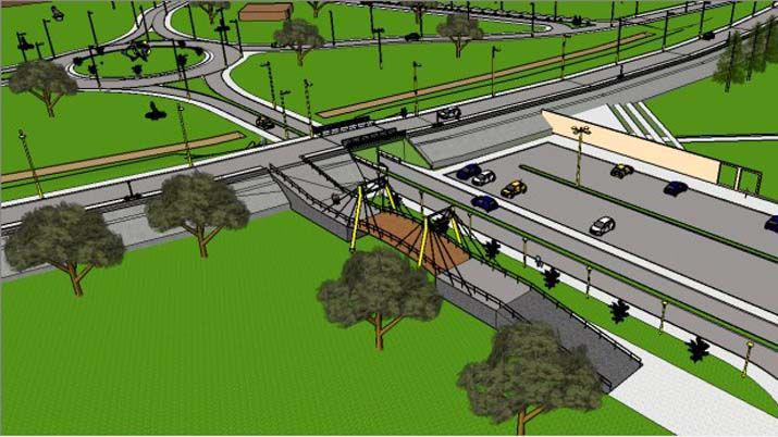 Asiacute se veraacute el nuevo cruce vehicular - peatonal en el Parque de los Nintildeos