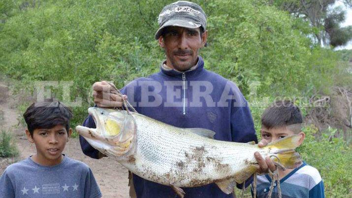 La pieza que atrapó Carlos Paz midió 78 centímetros y pesó casi 13 kilos