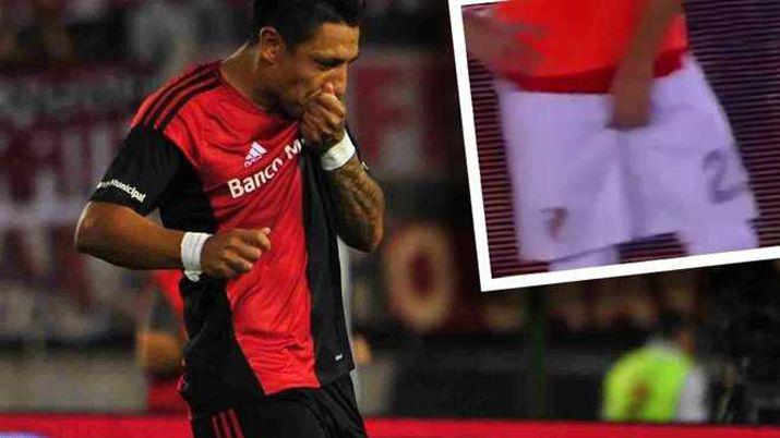 Brian Sarmiento le pegoacute a Pinola tras del gesto del defensor de River